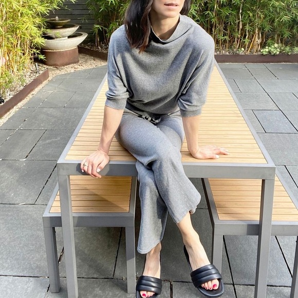 NWOT! R LABEL by The Reset Pearl Gray Cotton Cashmere Blend Lounge Pants… - Picture 2 of 11